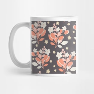 Modern floral bouquet with daisies repeat pattern print Mug